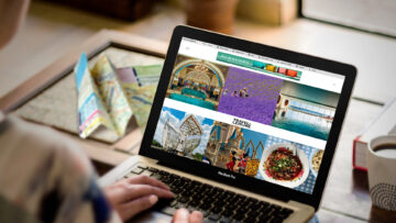 Image of Travel and Leisure website on laptop