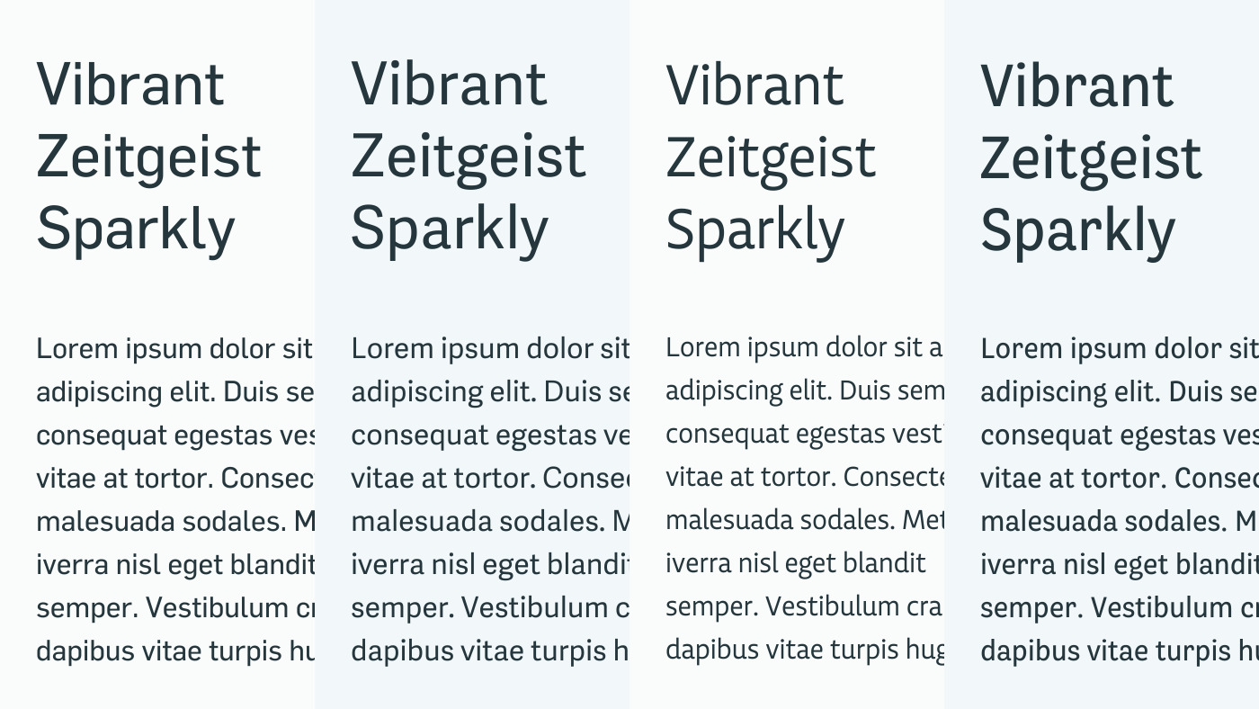 Example of typefaces in context