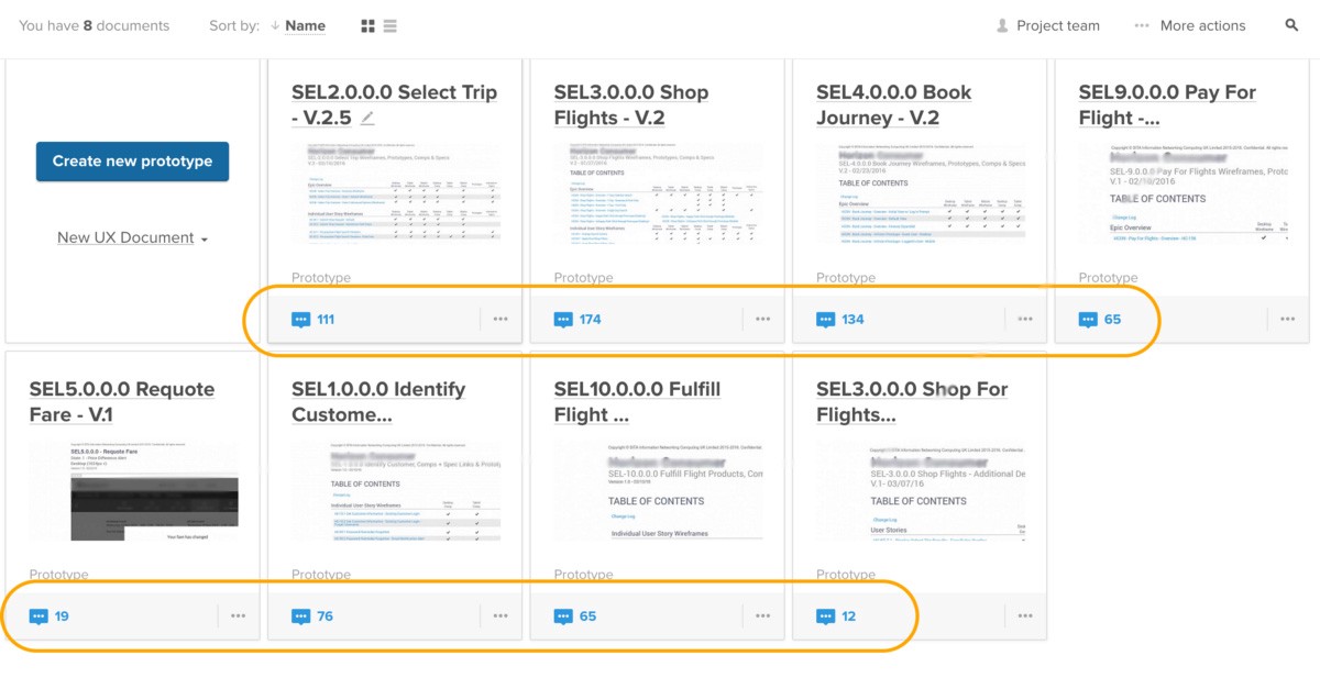 UXPin comments feature